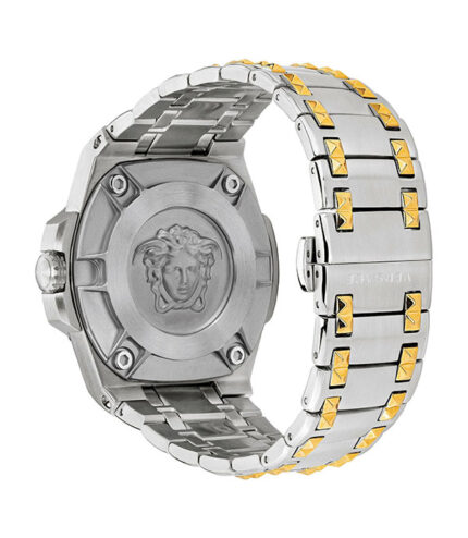 Versace Chain Reaction Silver/Guld Stål 45mm Herrklocka VEDY00519