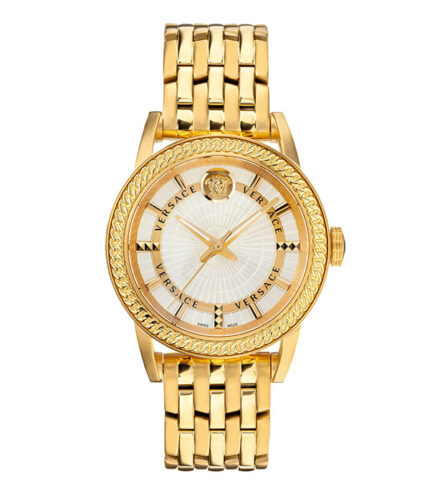 Versace Diamond Guld Stål Vit Urtavla 41mm Herrklocka VEPO00420