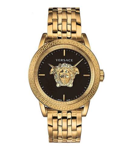 Versace Palazzo Empire Guld Stål Svart Urtavla 45mm Herrklocka VERD00818