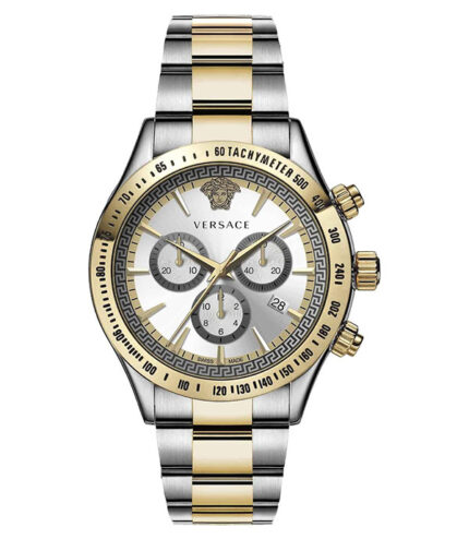 Versace Chrono Chrono Classic Silver/Guld Stål 44mm Herrklocka VEV700519