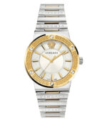 Versace Greca Logo Silver/Guld Stål 42mm Herrklocka VEVH00620