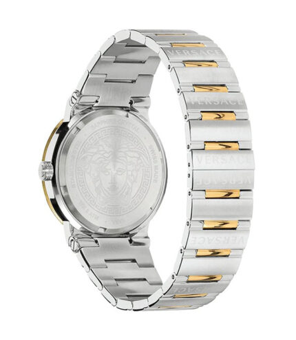 Versace Greca Logo Silver/Guld Stål 42mm Herrklocka VEVH00620