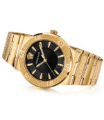 Versace Greca Logo Guld Stål Svart Urtavla 38mm Unisexklocka VEVH00820