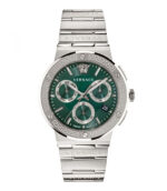 Versace Greca Logo Silver Stål Grön Urtavla 43mm Herrklocka VEZ900121