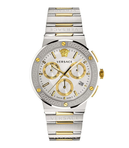Versace Greca Logo Silver Stål 43mm Herrklocka VEZ900321