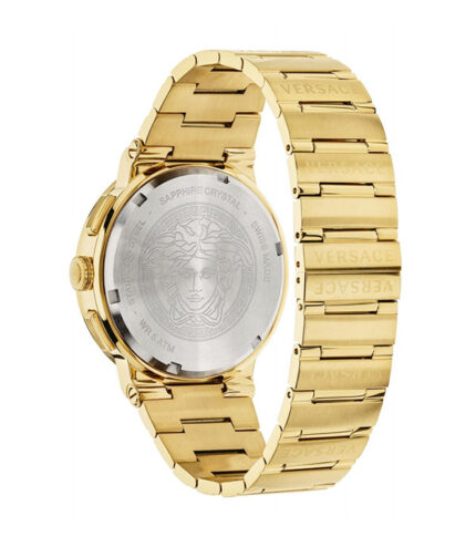Versace Greca Logo Guld Stål 43mm Herrklocka VEZ900421